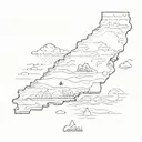 California state outline tattoo design idea