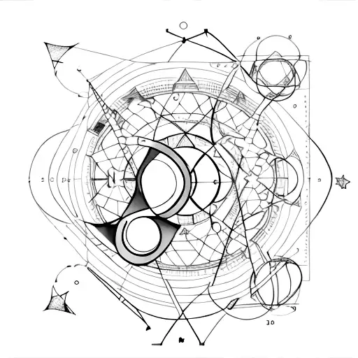 astro and physics tattoo design idea