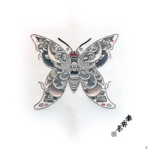 moth tattoo design idea