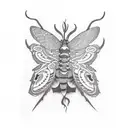 moth tattoo design idea