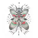 moth tattoo design idea