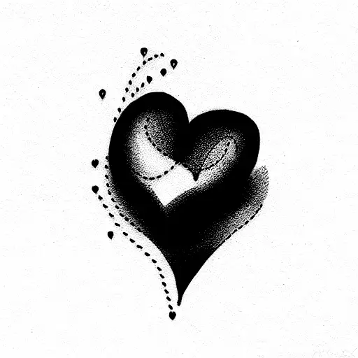 Crying Heart tattoo design idea