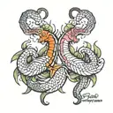 Scorpio and capricorn tattoo design combining tattoo design idea