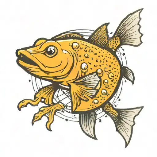 My heart set on trout, not on winning this rat race tattoo design idea