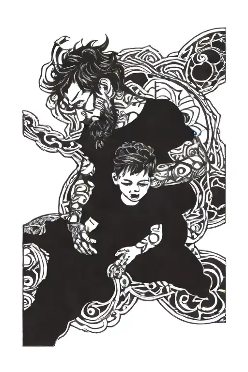 father like son matching tattoos tattoo design idea