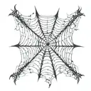 spider web and 615 tattoo design idea
