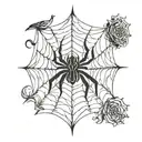 spider web and 615 tattoo design idea