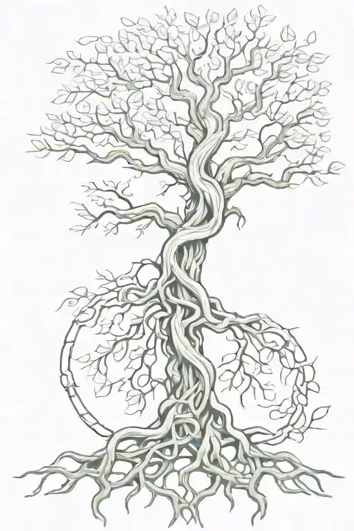 tree of life, fresh air, adapt, Celtic knot tree roots   tattoo design idea