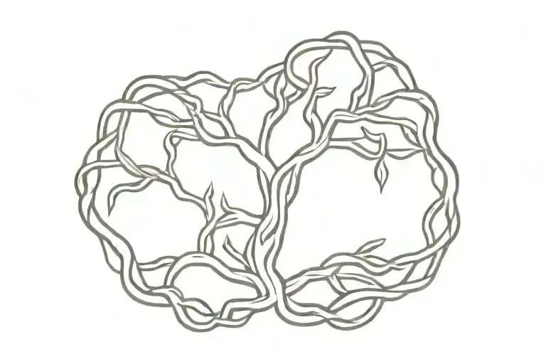  Celtic knots that look like tree roots tattoo design idea