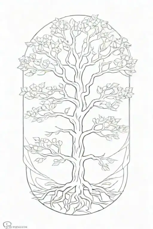 tree of life, fresh air, adaptability  tattoo design idea