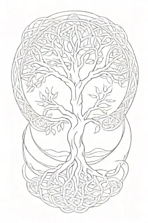 tree of life, fresh air, adaptability, Celtic roots  tattoo design idea