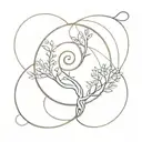 Fibonacci Spirals Yggdrasil tattoo design idea