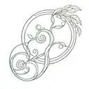 Fibonacci Spirals Yggdrasil tattoo design idea