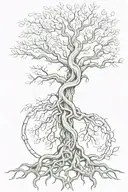 tree of life, fresh air, adapt, Celtic knot tree roots   tattoo design idea