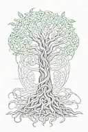 tree of life, adapt, Celtic knot tree roots   tattoo design idea