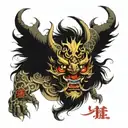 demon parade tattoo design idea