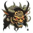 demon parade tattoo design idea