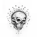 skull hand holing tattoo design idea