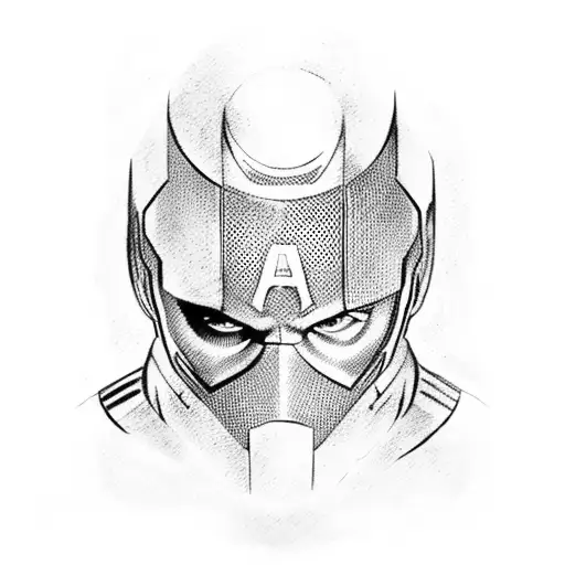 captain america tattoo design idea