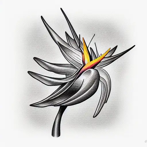 Bird of Paradise tattoo design idea