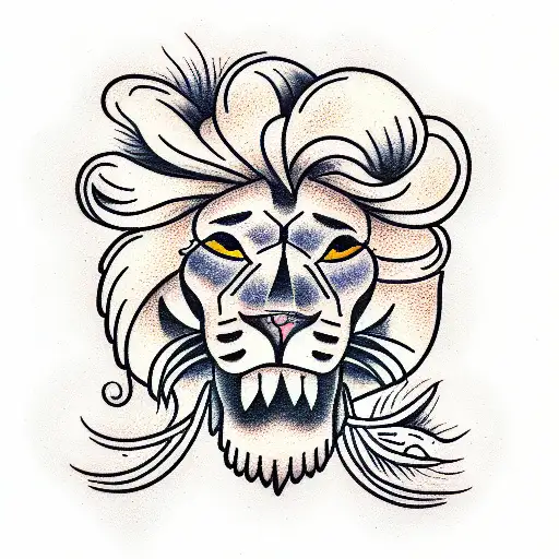 Lion tattoo design idea