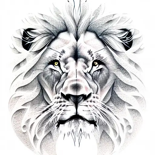 Lion tattoo design idea