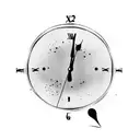 melting clock tattoo design idea