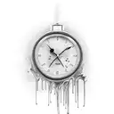 melting clock tattoo design idea
