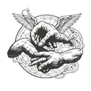 the creation of adam tattoo design idea