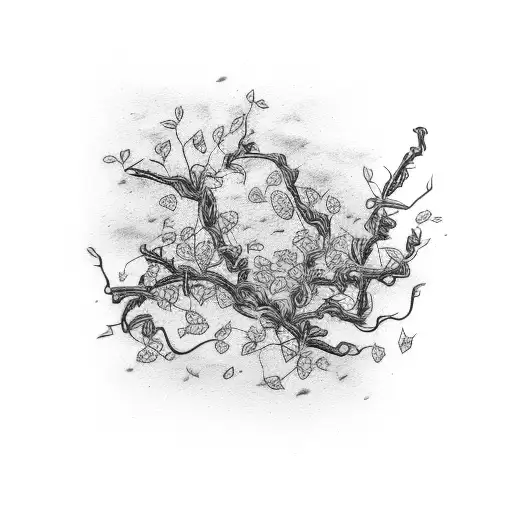 taser shooting out blackberry vines tattoo design idea