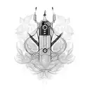 taser shooting out blackberry vines tattoo design idea