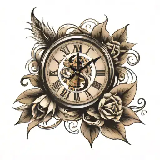 philippians 4 13 hour clock tattoo design idea