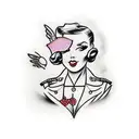 pinup  tattoo design idea
