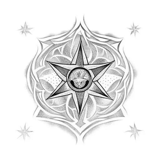 star of chaos tattoo design idea