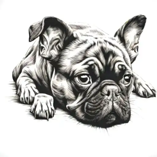 in memory of my chug Buster  tattoo design idea