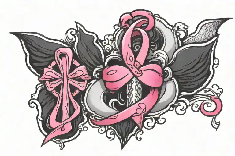 Breast cancer symbol tattoo design idea