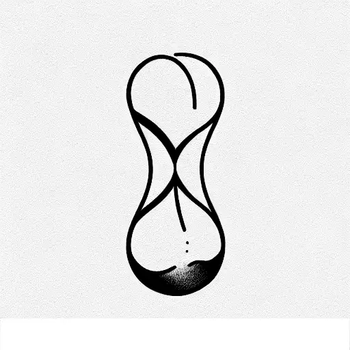 hourglass representing the past present and future tattoo design idea