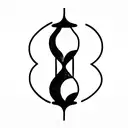 hourglass representing the past present and future tattoo design idea