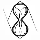 hourglass representing the past present and future tattoo design idea