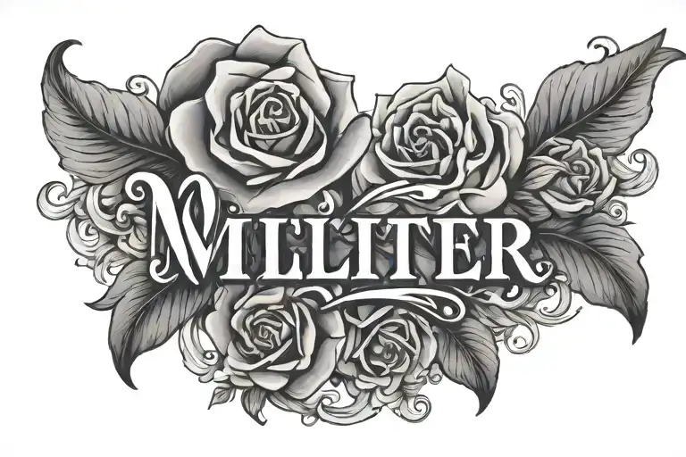 daughter name millie tattoo design idea