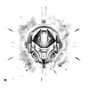 An abstract representation of the Titanfall logo, incorporating elements of Scorch tattoo design idea