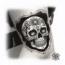 skull knee tattoo tattoo design idea