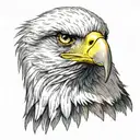 an eagle's head looking to the front tattoo design idea