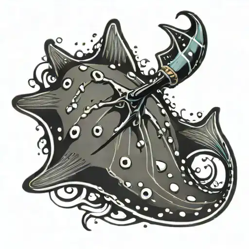 spotted sting ray tattoo design idea