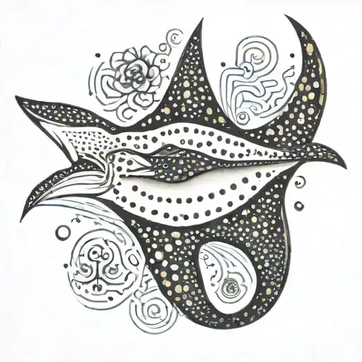 spotted eagle ray  tattoo design idea