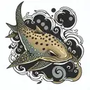 spotted sting ray tattoo design idea