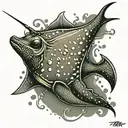 spotted sting ray tattoo design idea