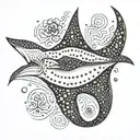 spotted eagle ray  tattoo design idea