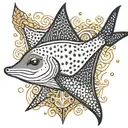spotted eagle ray  tattoo design idea