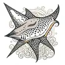 spotted eagle ray  tattoo design idea